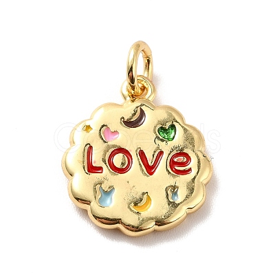 Rack Plating Brass Micro Pave Cubic Zirconia Pendants KK-M230-36G-1