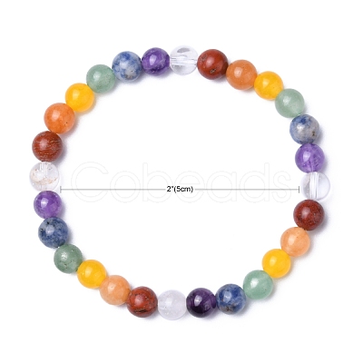 Mixed Gemstone Stretch Bracelets BJEW-Q667-04-1