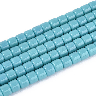 Opaque Solid Color Glass Beads Strands GLAA-N065-4x4mm-C08-1