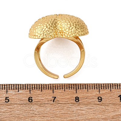 Brass Micro Pave Cubic Zirconia Adjustable Open Cuff Rings for Women RJEW-A072-02G-1