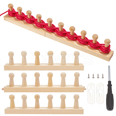 Wooden Knitting Loom Frame KNIT-WH0007-003A-1