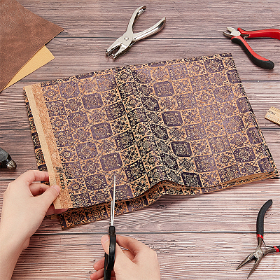 Embossed PU Imitation Leather Fabric DIY-WH0043-95D-1