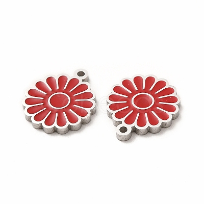 304 Stainless Steel Enamel Charms STAS-F291-03P-1