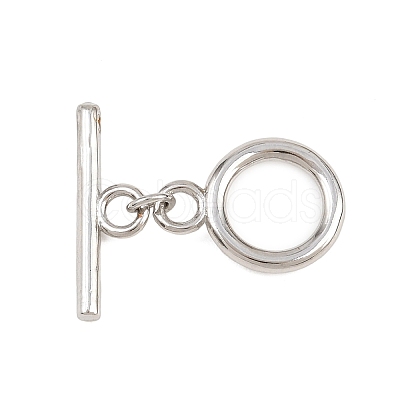 Ring Brass Toggle Clasps KK-G548-33P-1