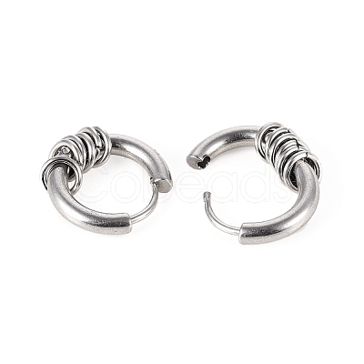 Tarnish Resistant 304 Stainless Steel Huggie Hoop Earrings EJEW-JE04192-02-1