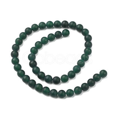 Natural Green Onyx Agate Beads Strands G-P001-16-1
