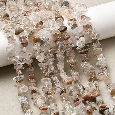 Natural Lodolite Quartz Beads Strands G-H315-A02-01-1