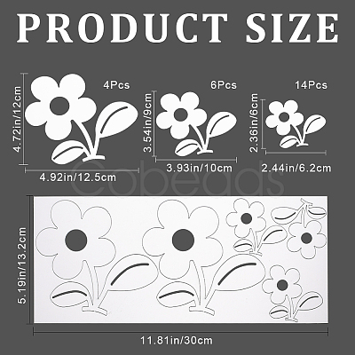 Flower Acrylic Mirror Wall Stickers DIY-WH0449-94-1