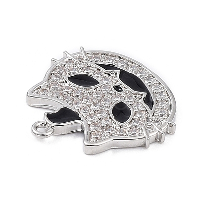 Rack Plating Brass Cubic Zirconia Pendants KK-D031-08-1