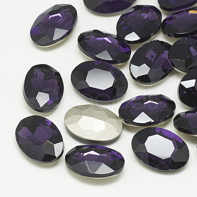 Pointed Back Glass Rhinestone Cabochons RGLA-T080-13x18mm-16-1