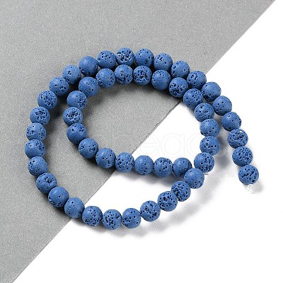 Synthetic Lava Rock Dyed Beads Strands G-H311-08B-09-1