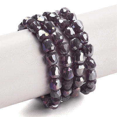 Electroplate Glass Beads Strands EGLA-D030-P4mm-B06-1