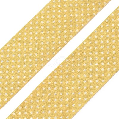 5M Cotton Linen Strar Printed Ribon LS-OCOR-K008-01C-01-1