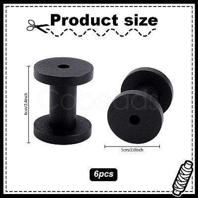 Wooden Bobbins FIND-WH0148-472B-1