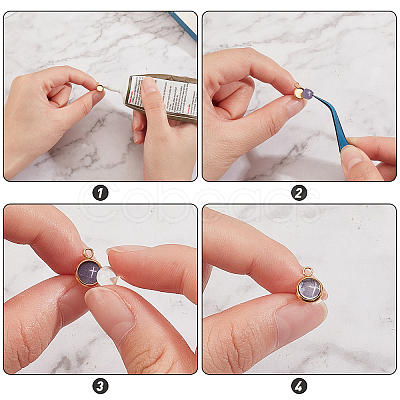 40Pcs 2 Color Ion Plating(IP) 304 Stainless Steel Stud Earring Settings STAS-GA0001-25-1