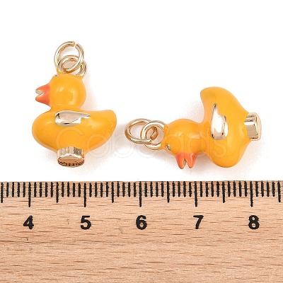 Brass Enamel Pendants KK-L275-38G-1