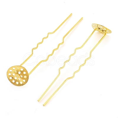 Electroplated Iron Hair Fork Findings IFIN-I030-02G-1