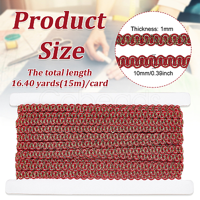 Braided Polyester Lace Trim OCOR-WH0079-23B-1