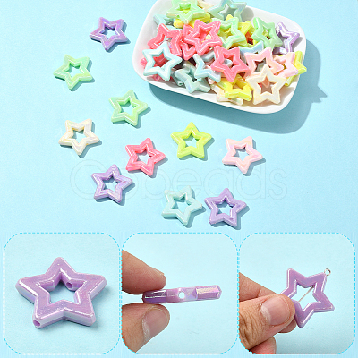 100Pcs Opaque Acrylic Beads SACR-SP0001-32-1