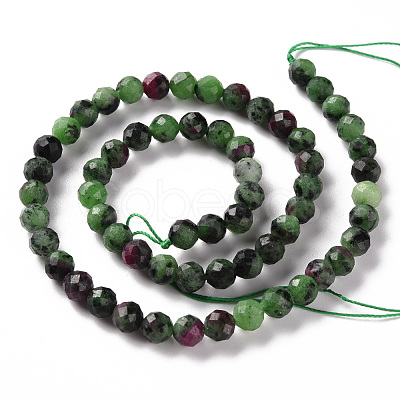 Natural Ruby in Zoisite Beads Strands G-S362-109D-1