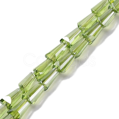 Transparent Electroplate Glass Beads Strands EGLA-H107-02A-PL05-1
