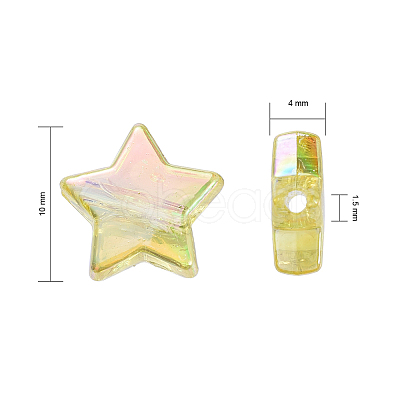 Eco-Friendly Transparent Acrylic Beads TACR-YW0001-01C-1