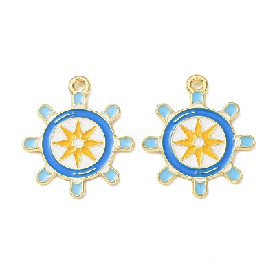 Ocean Alloy Enamel Pendants ENAM-B041-01L-1