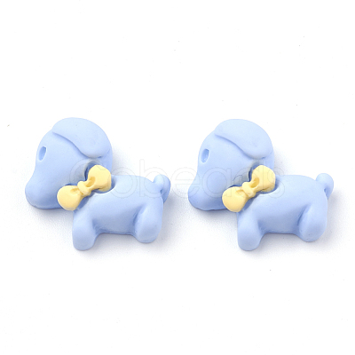 Opaque Resin Puppy Cabochons CRES-S304-63-1