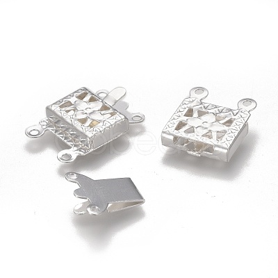 304 Stainless Steel Box Clasps STAS-P249-05S-1