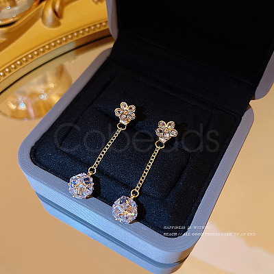 Imitation Pearl Tassel Dangle Earrings DX8372-11-1
