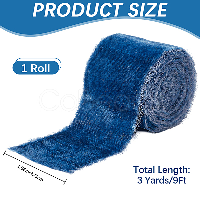3 Yards Nylon Ribbon with Raw Edge SRIB-WH20020-024G-1