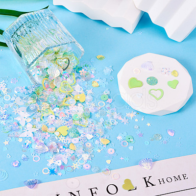 100G Plastic Sequins Beads PVC-TA0001-04E-1