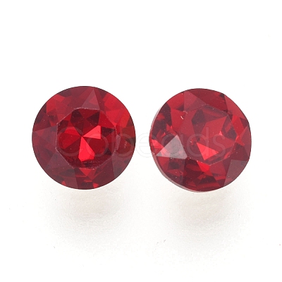 Pointed Back K9 Glass Rhinestone Cabochons GLAA-L032-02-1