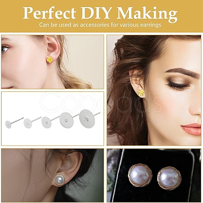 DIY 304 Stainless Steel Stud Earring Making Kits DIY-YW0010-50-1
