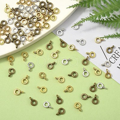 60Pcs 3 Colors Tibetan Style Tube Bails FIND-YW0007-58-1