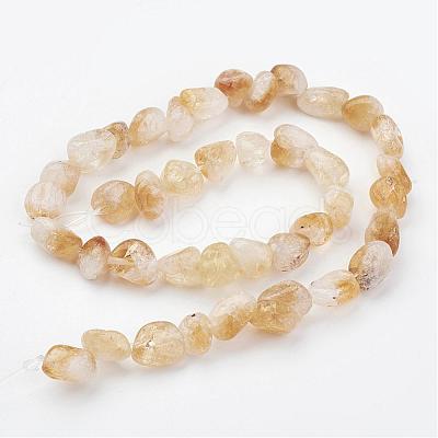 Natural Citrine Bead Strands G-G950-S-07-1