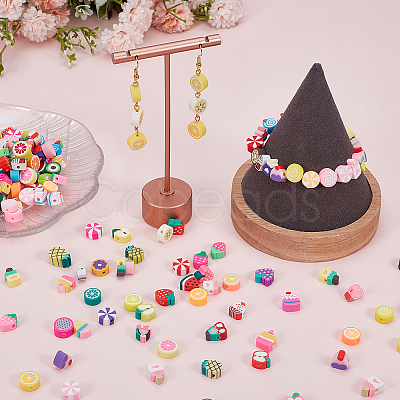 400Pcs 2 Styls Handmade Polymer Clay Beads CLAY-SP0001-16-1
