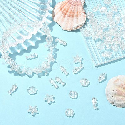 Electroplate Ocean Series Acrylic Beads OACR-CJC0020-02-1