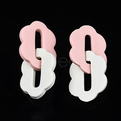 Handmade Polymer Clay Linking Rings CLAY-N010-032-03-1