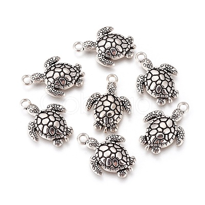 Tibetan Style Alloy Sea Turtle Pendants LS-TIBEP-22101-AS-FF-1