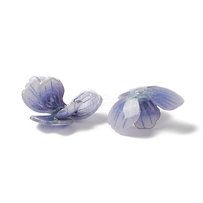 Opaque Resin Bead Caps RESI-L035-12-1