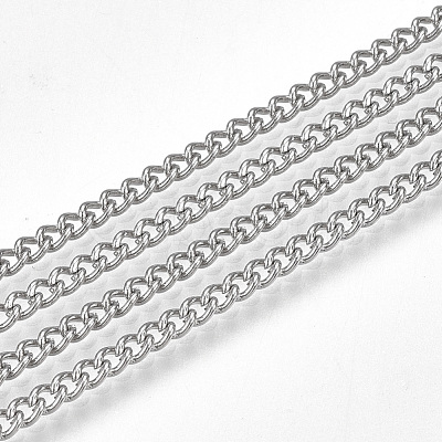 Tarnish Resistant 304 Stainless Steel Curb Chains CHS-S005-02-1