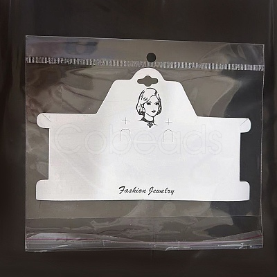 Woman Print Paper Necklace Display Cards CDIS-WH0026-07-1