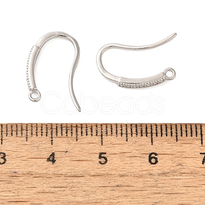 Anti-Tarnish Rhomdium Plated Sterling Silver Earring Hooks STER-NH0011-01P-1