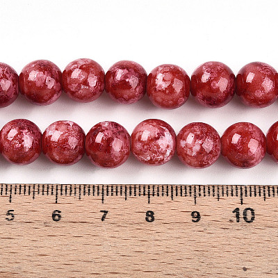 Baking Paint Glass Beads Strands DGLA-N003-10mm-A02-1