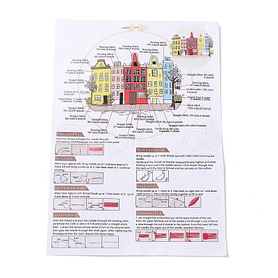 DIY Building Pattern Embroidery Starter Kit DIY-C038-12-1