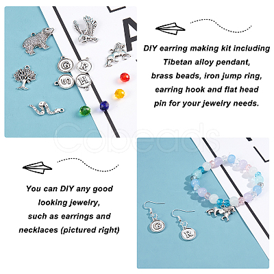 176Pcs Beads & Charms Kit for DIY Jewelry Making DIY-FH0003-37-1