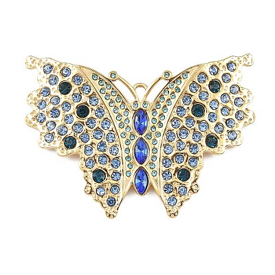 304 Stainless Steel with Rhinestone Big Pendants STAS-Z186-08G-03-1
