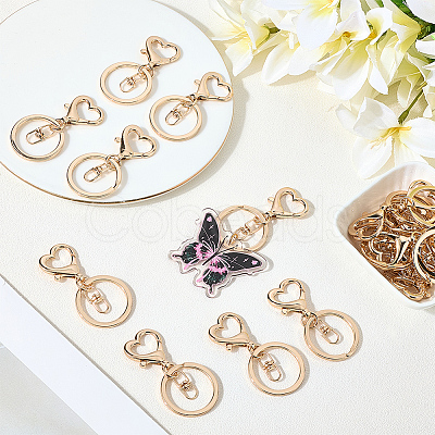 20Pcs Zinc Alloy Keychain Clasps FIND-SP0004-26KCG-1