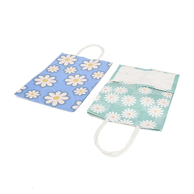 4 Styles Flower Print Paper Gift Bags with Handles TH-CBA170C-03-1